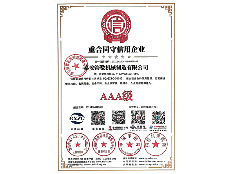 重合同守信用企業
